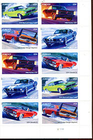 U.S. #4747a Muscle Cars PNB of 10 Vert