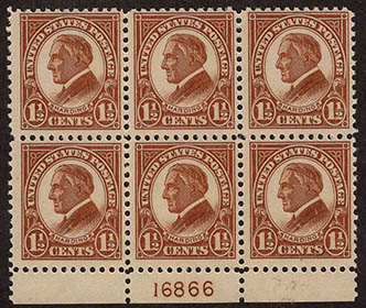 U.S. #553 PNB6 MNH