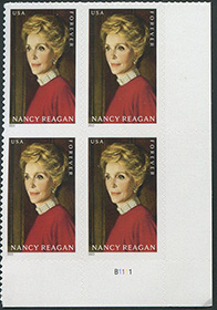 U.S. #5702 Nancy Reagan PNB of 4