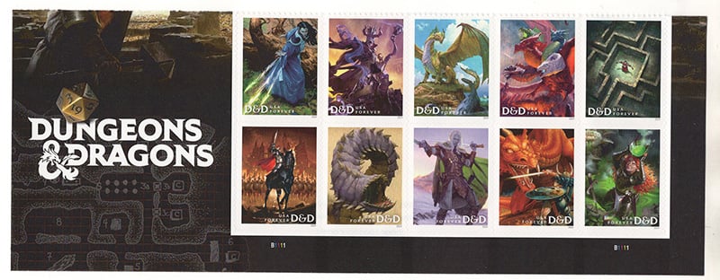 U.S. #5918a Dungeons & Dragons, PNB10