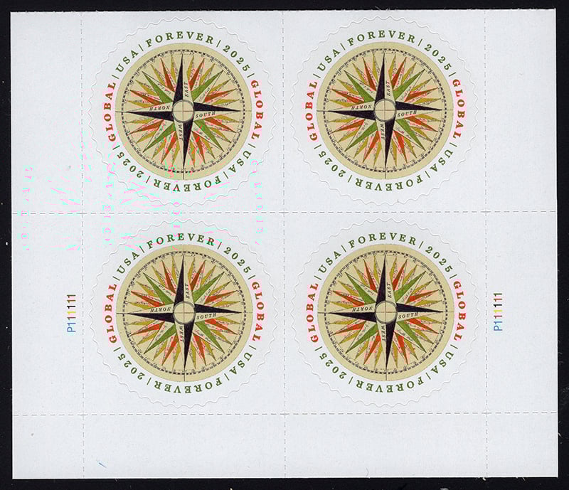 U.S. #5956 Global - 1794 Compass Rose PNB 4