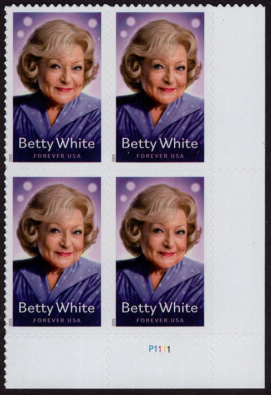 U.S. #5976 Betty White PNB of 4