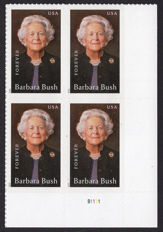 U.S. #6022 Barbara Bush PNB 4