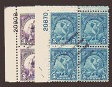 U.S. #718-19 PNB 4 Used