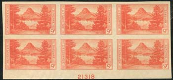 U.S. #764 Glacier Park MNH PNB of 6