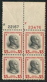 U.S. #834 $5 Coolidge MNH PNB