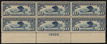 U.S. #C10 10c Spirit of St. Lewis MNH PL#19006