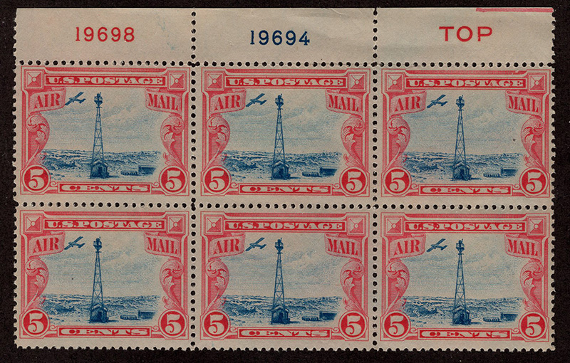 U.S. #C11 Rocky Mountain Beacon PNB of 6