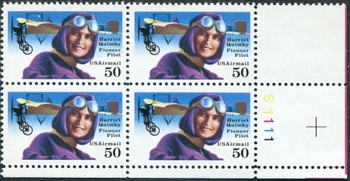 U.S. #C128 Harriet Quimby PNB of 4