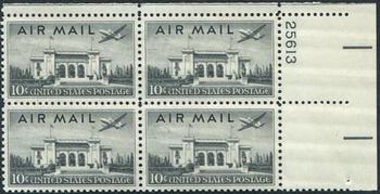 U.S. #C34a 10c Pan American Union Building PNB of 4