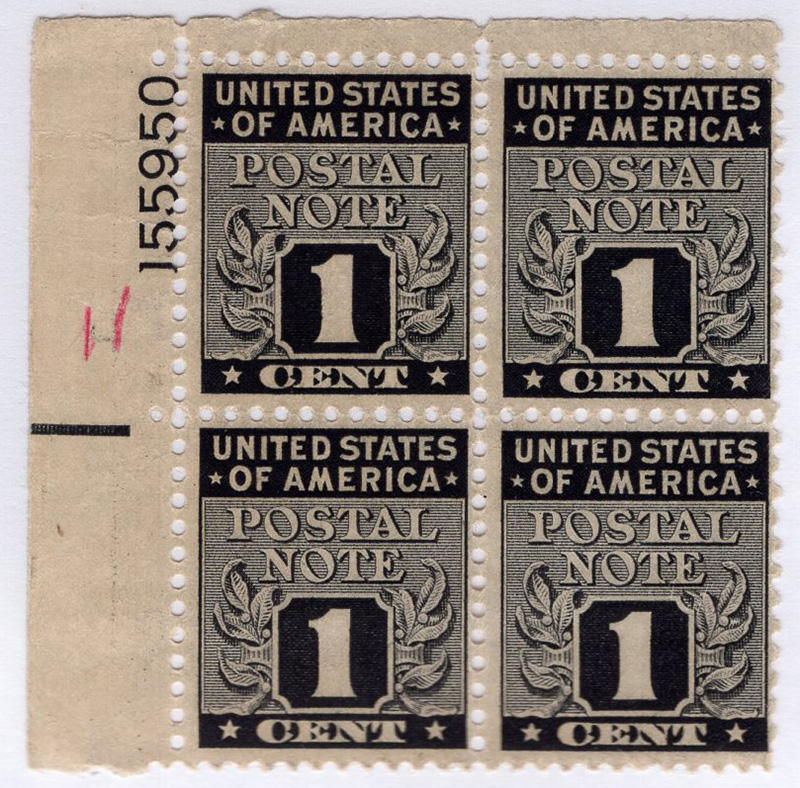 U.S. #PN1 Postal Note PNB4