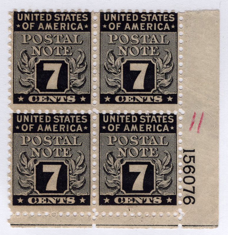 U.S. #PN7 Postal Note PNB4