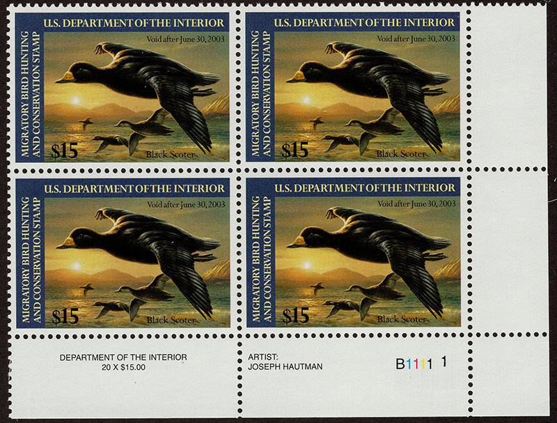 U.S. #RW69 Black Scoter PNB4