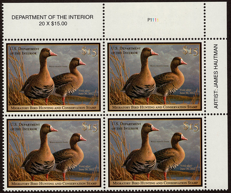 U.S. #RW78 White-Fronted Geese Stamp PNB4