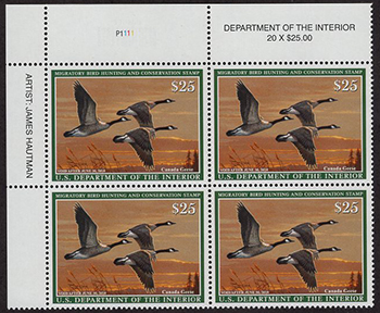U.S. #RW84 Canada Geese PNB of 4