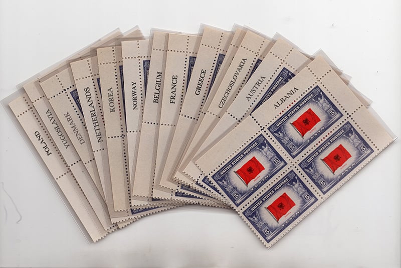 U.S. #909-21 Overrun Nations Name Blocks of 4 - Mint