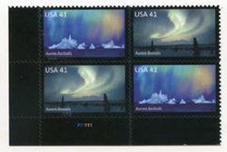 U.S. #4204a Auroras PNB of 4