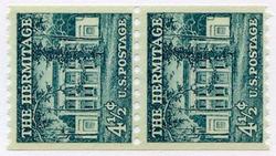 U.S. #1059 4-1/2c The Hermitage Coil Pair MNH