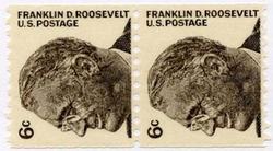 U.S. #1298 6c Roosevelt Coil Pair MNH