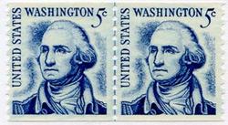 U.S. #1304C 5c Washington (redrawn) Line Pair MNH