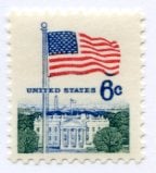 U.S. #1338D 6c Flag and White House, Perf. 11x101/2 MNH