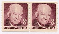 U.S. #1402 8c Eisenhower Coil Pair MNH