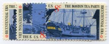 U.S. #1480-83 Boston Tea Party, 4 Singles MNH