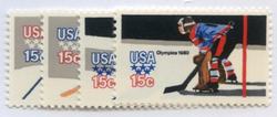 U.S. #1795A-98A Winter Olympics( (Perf 11), 4 Singles MNH