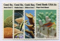 U.S. #1827-30 Coral Reefs, 4 Singles MNH