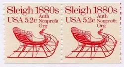 U.S. #1900 5.2c Sleigh Coil Pair MNH