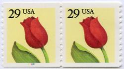 U.S. #2526 29c Tulip Coil Pair MNH