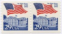 U.S. #2609 29c Flag Over White House Coil Pair MNH