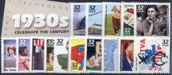 U.S. #3185a-o Celebrate the Century 1930s, 15 Singles MNH