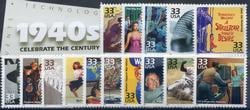 U.S. #3186a-o Celebrate the Century 1940s, 15 Singles MNH