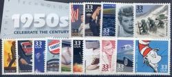 U.S. #3187a-o Celebrate the Century 1950s, 15 Singles MNH