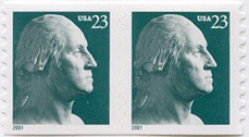 U.S. #3475A 23c Washington Coil Pair MNH