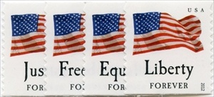 U.S. #4633-36 Four Flags, 4 Singles