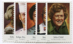 U.S. #4922-26 Celebrity Chefs, 5 Singles
