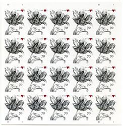 U.S. #4960 Vintage Tulip 70c , Pane of 20
