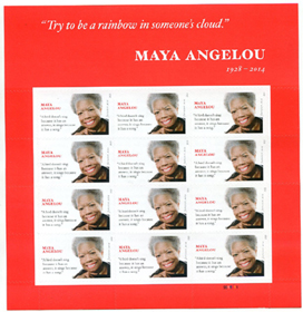 U.S. #4979a Maya Angelou Imperforate Pane of 12
