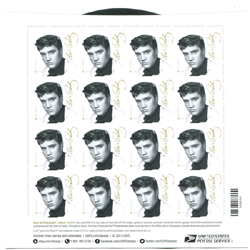 U.S. #5009 Elvis Presley, Pane of 16