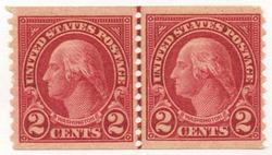 U.S. #599 2c Washington Coil - MNH Line Pair