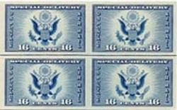 U.S. #771 Air Post Horizontal Line Block