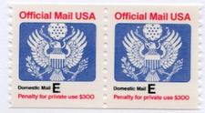 U.S. #O140 pair E Rate Official MNH