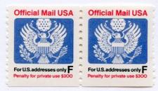 U.S. #O144 pair F Rate Official MNH