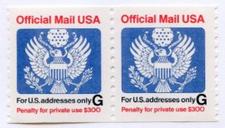 U.S. #O152 pair G Rate Official MNH