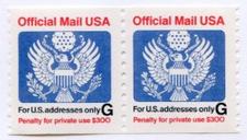 U.S. #O152 pair G Rate Official MNH