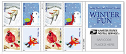 U.S. #4940b Winter Fun Dbl-sided Booklet of 20