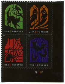 U.S. #5423a Halloween PNB of 4