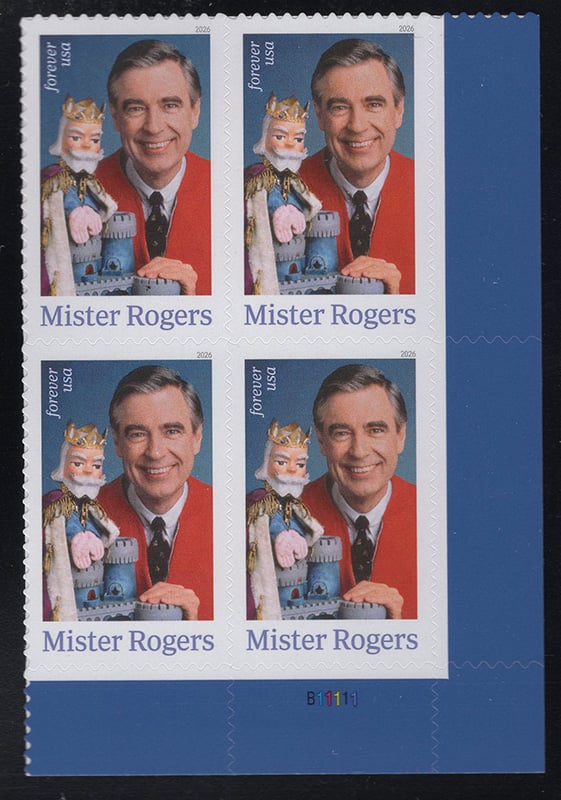 U.S. #6097 Mister Rogers, PNB 4